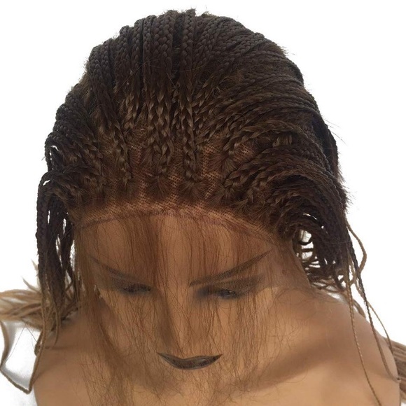CASEY 24” BROWN&BLONDE OMBRÉ Braided LaceFront WIG main image 4